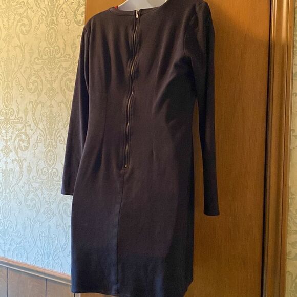 🕷️GIANNI BINI “ROXY” stretchy BLACK LACE-UP MINI DRESS SZ SMALL fits like M-L - Picture 5 of 10